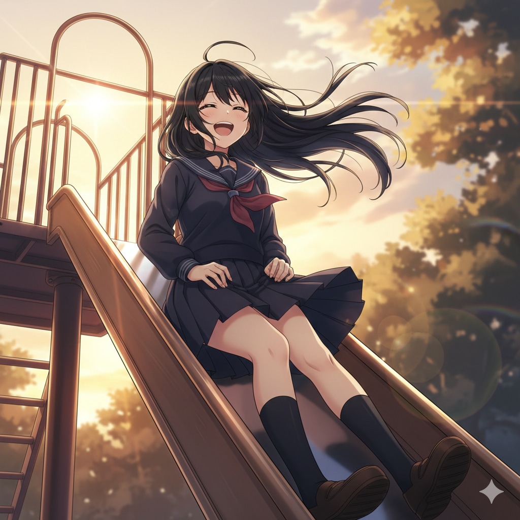 すべり台 | の人気AIイラスト・グラビア