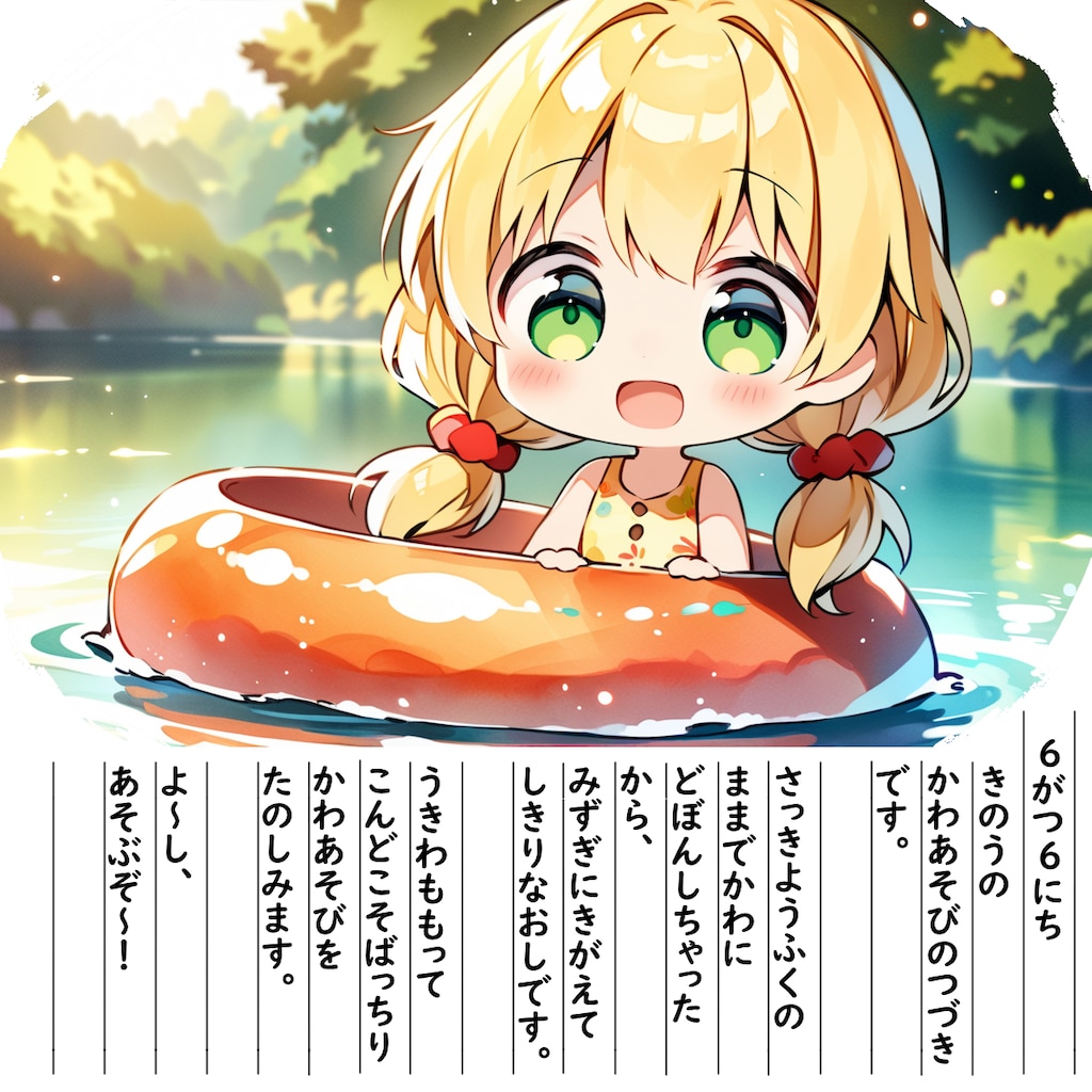 【絵日記】うきわでぷか～