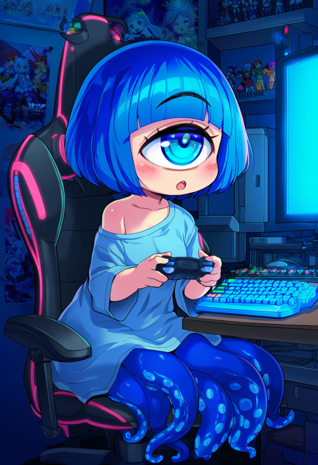 単眼スキュラちゃん.70 イカスミパスタとゲームのアプデ