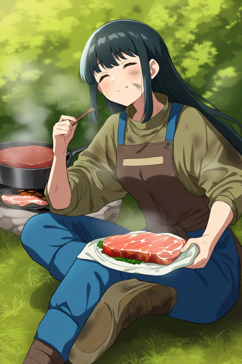 森とお肉とその笑顔