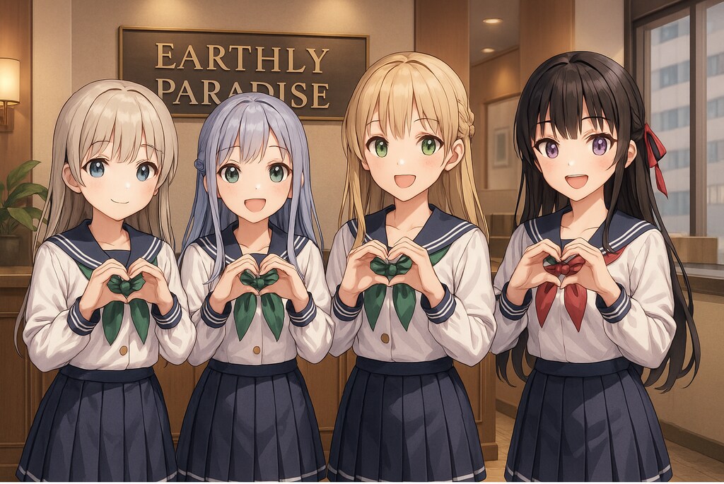 パラダイス、フロントで待ってます