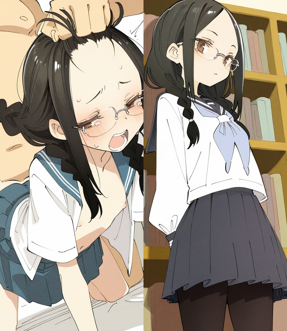 【即堕ち】正統派図書委員ちゃん