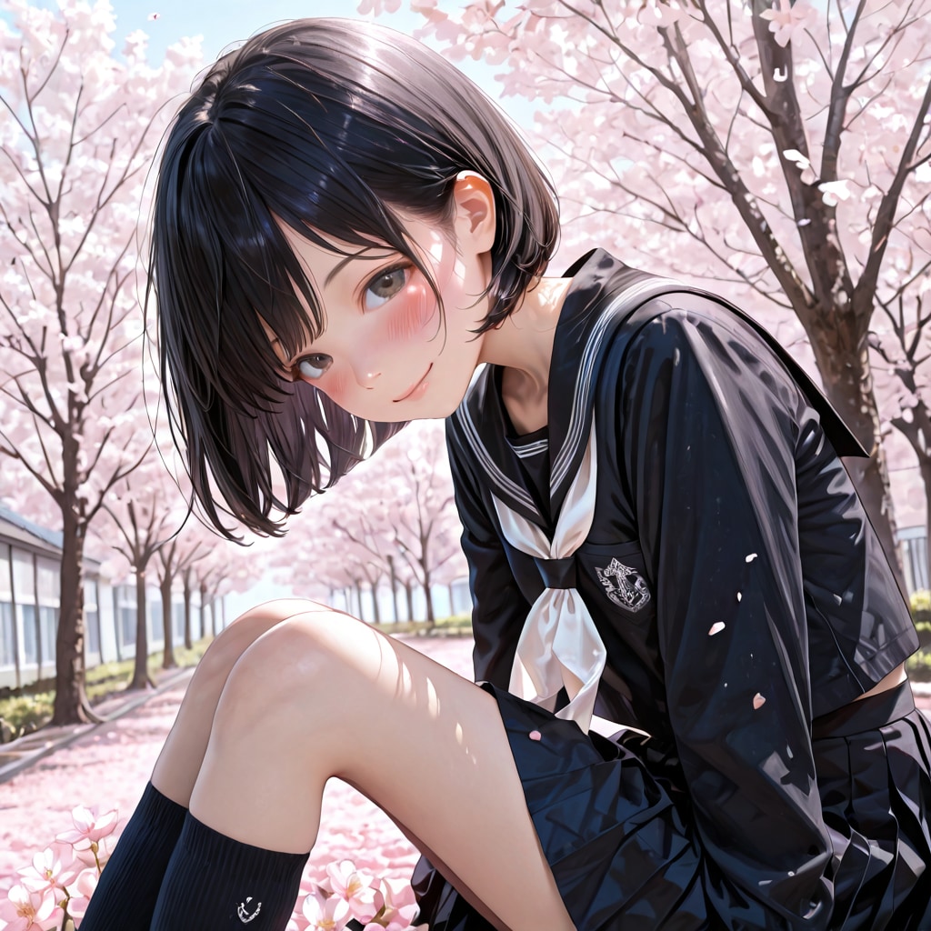 同級生と花見 | の人気AIイラスト・グラビア