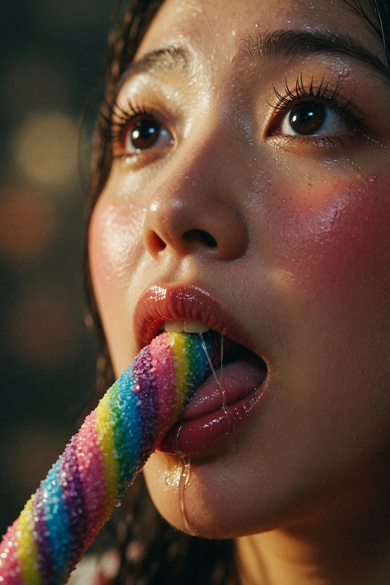 【動画有り】眼福美少女　疑似フェラ