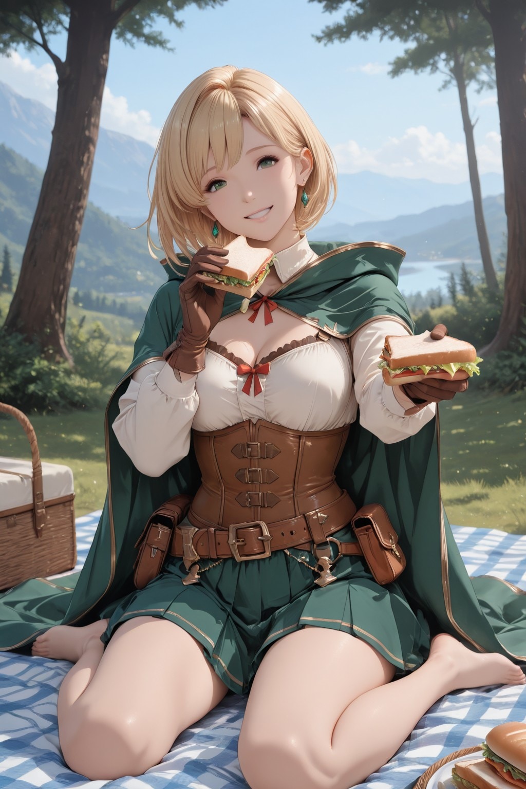 Picnic With You（君と食べるサンドイッチは美味しいね♪続きは「R-15」で。） | の人気AIイラスト・グラビア
