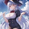 魔女っ子(青髪) 4枚目