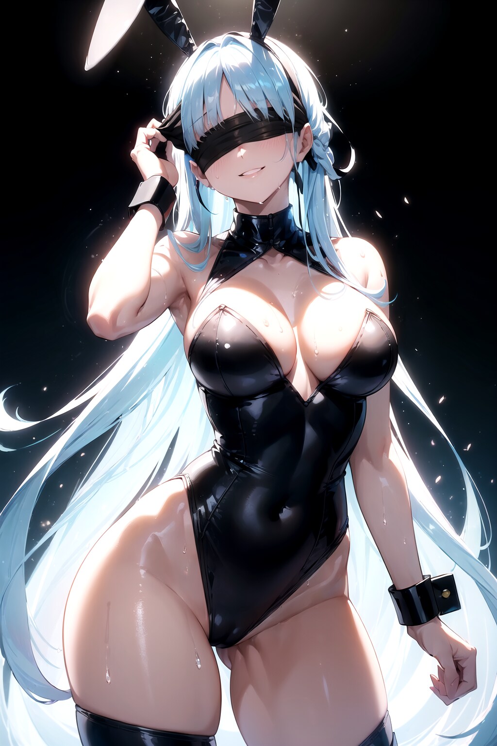 目隠しバニー女子