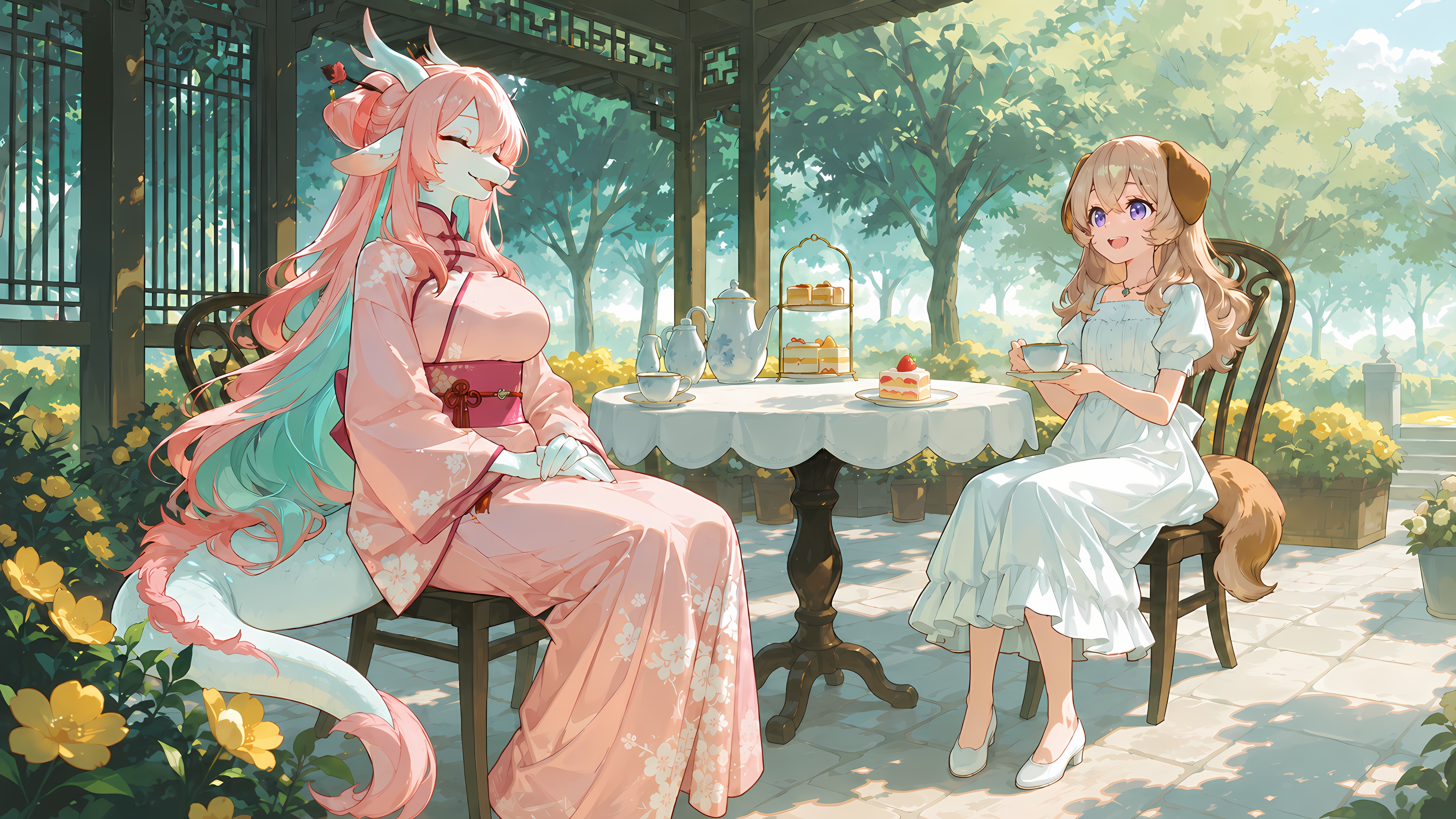 ミルフィお嬢様とお茶会お嬢様