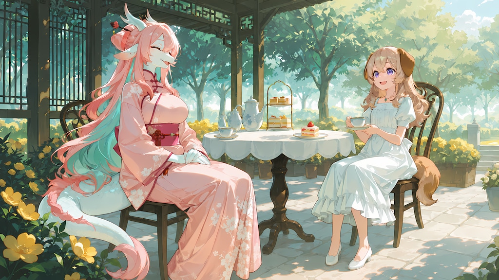 ミルフィお嬢様とお茶会お嬢様