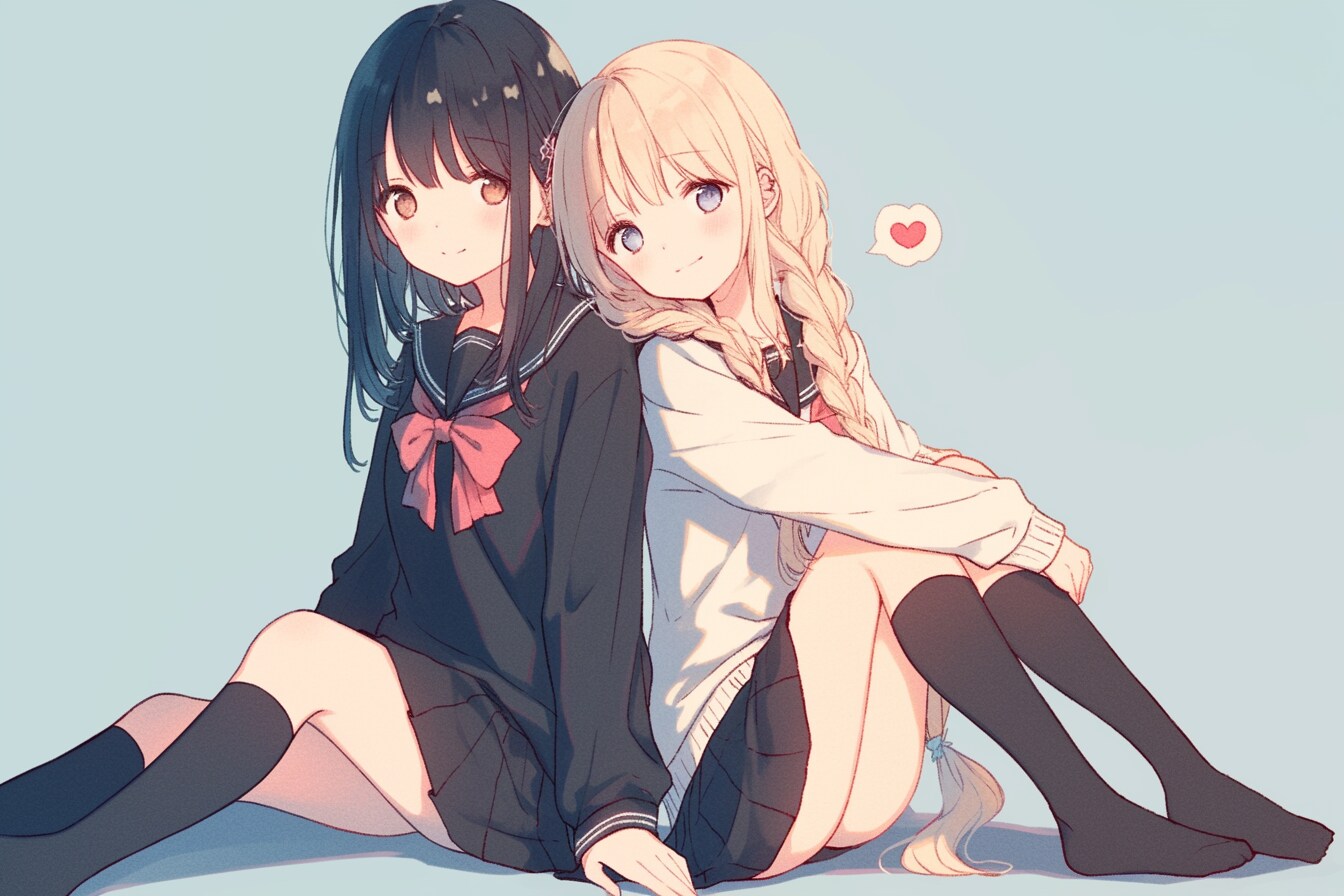 二人のJK06 | の人気AIイラスト・グラビア