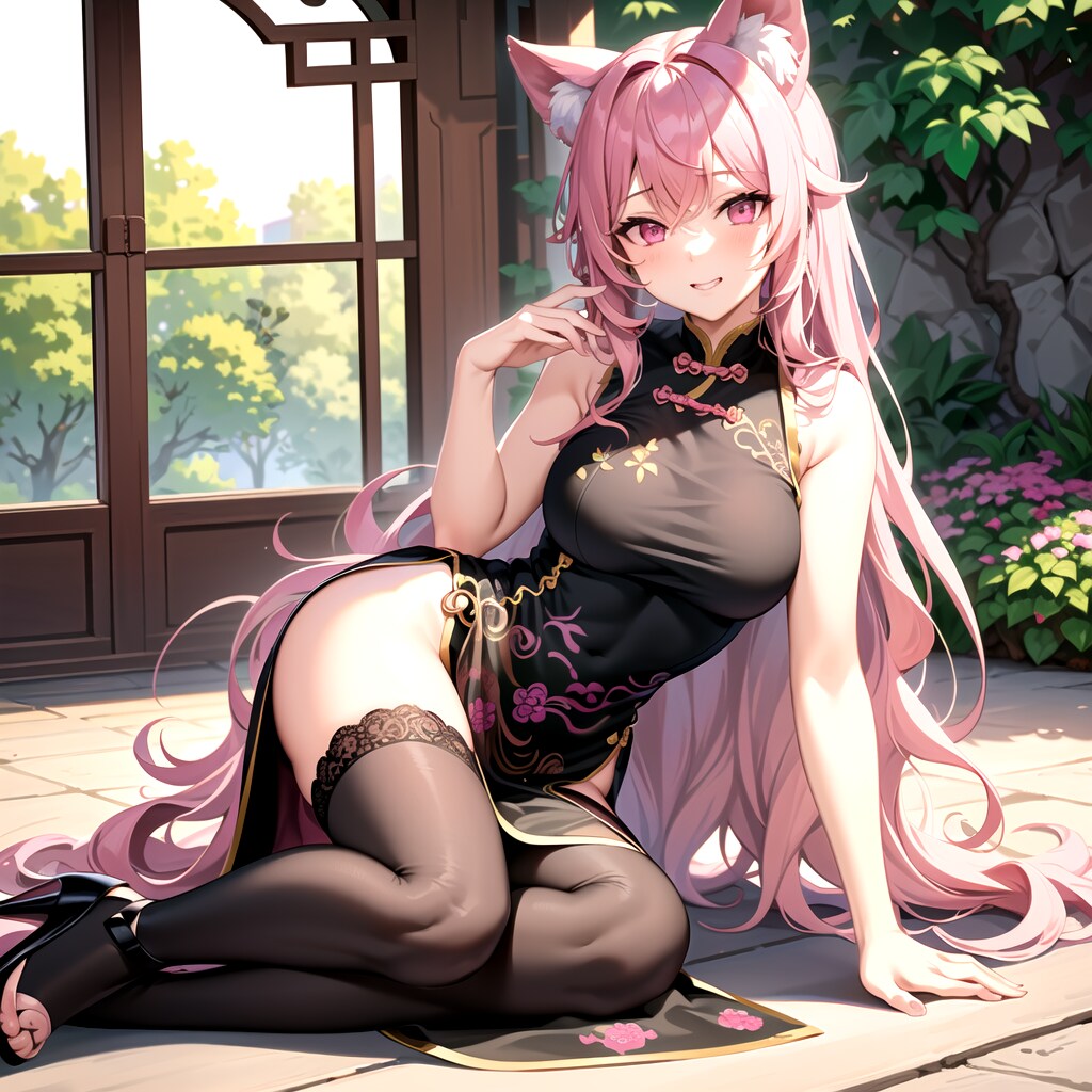 チャイナドレス狐娘