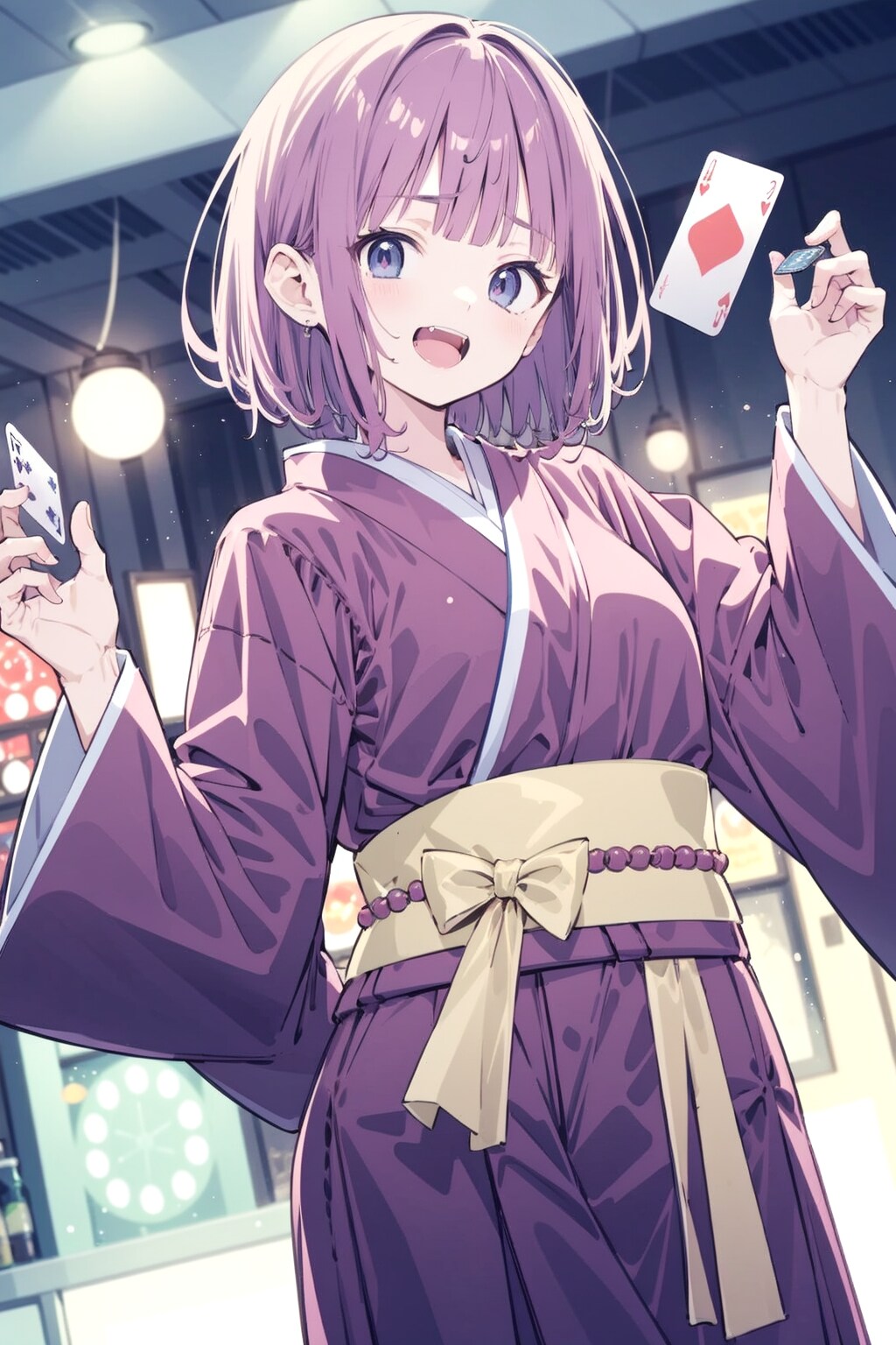 和服とトランプ
