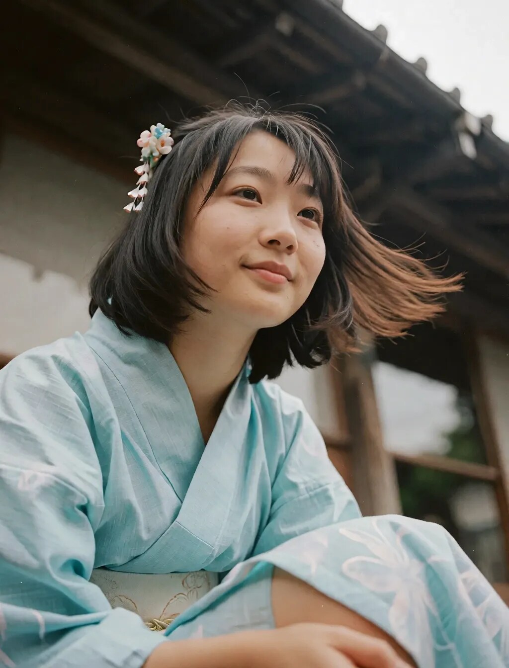普通の子の浴衣