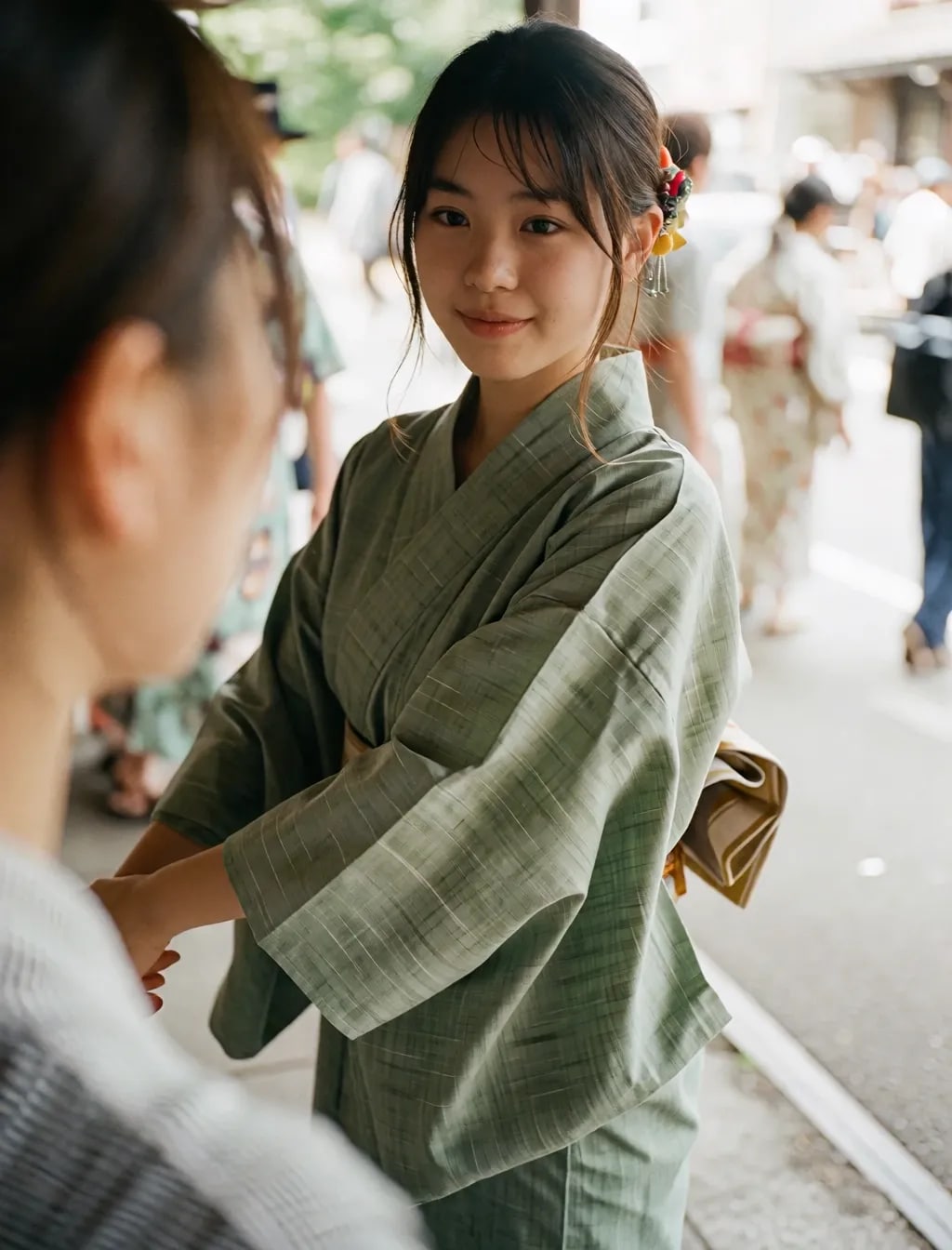 普通の子の浴衣