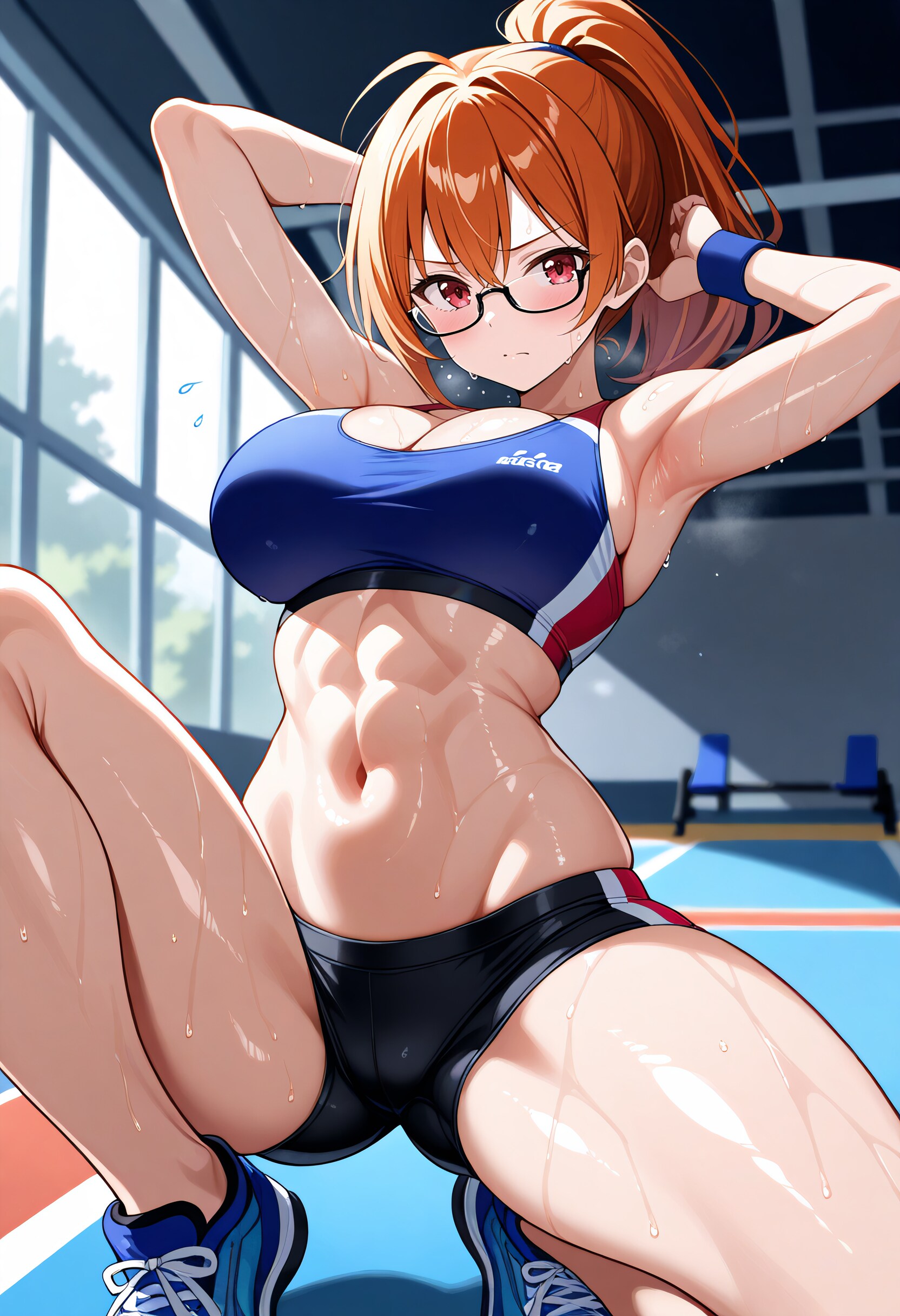 【今日の腹筋】ストレッチ中は見ないでほしい