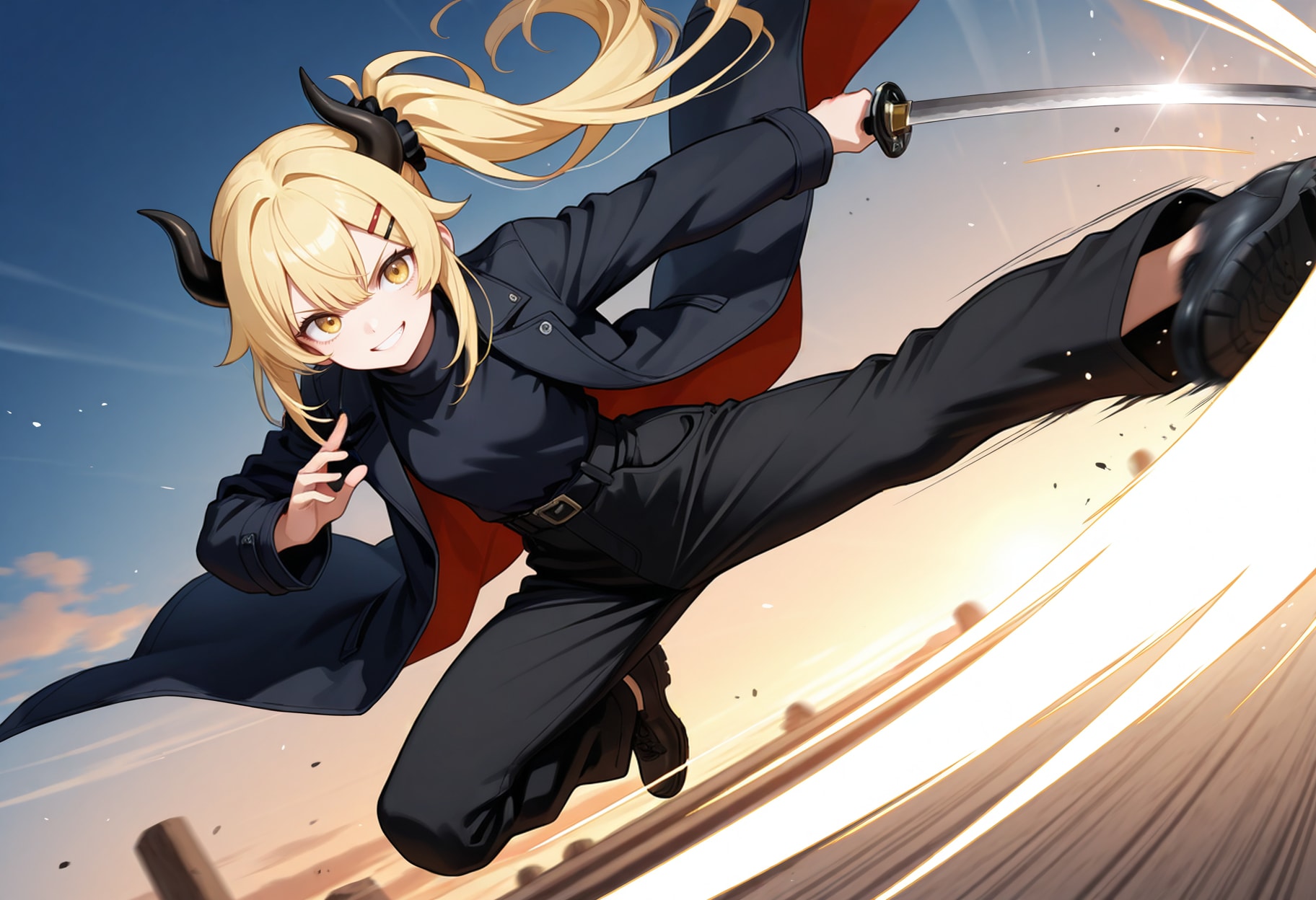 蹴撃女鬼高生さん