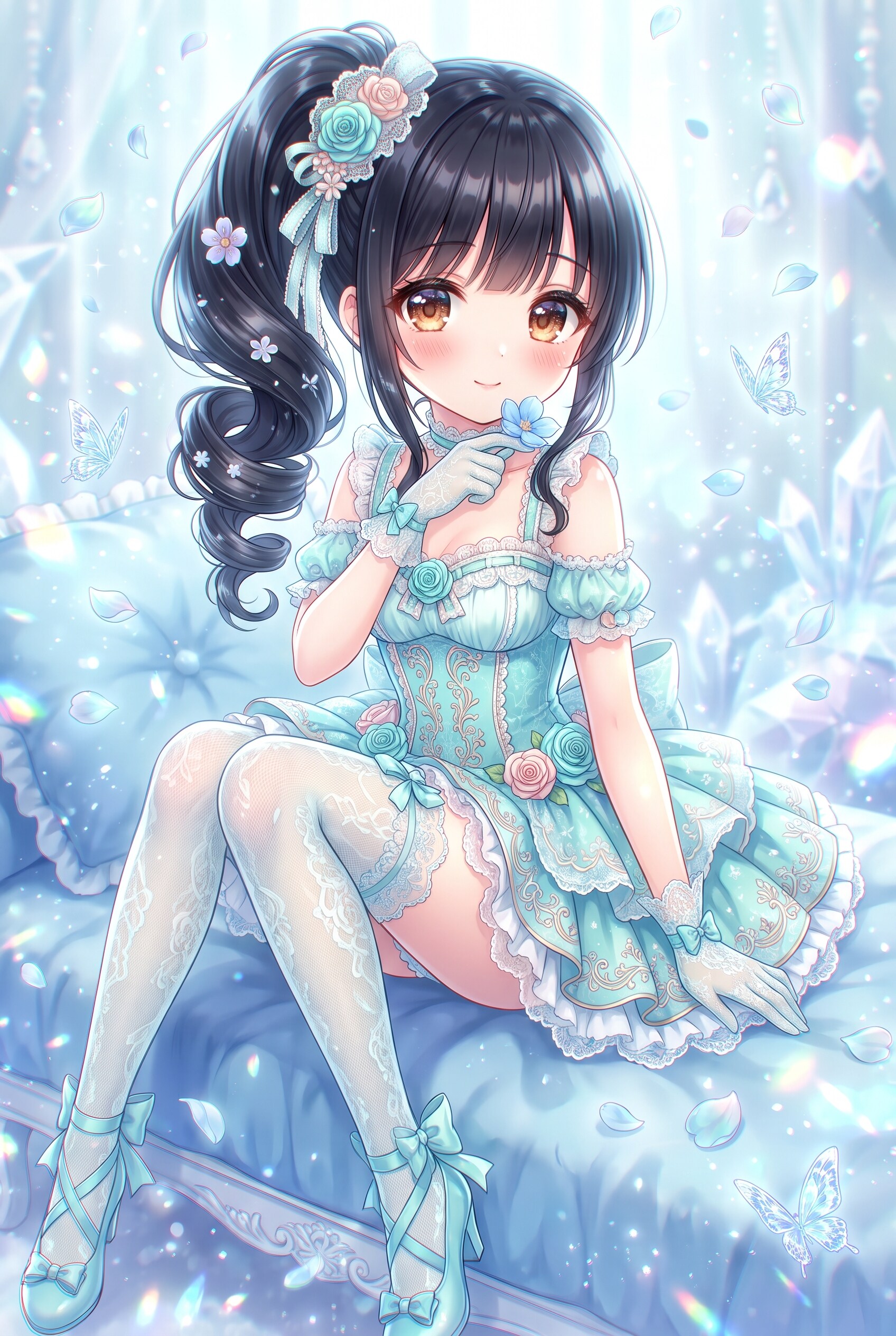 水華の頬染