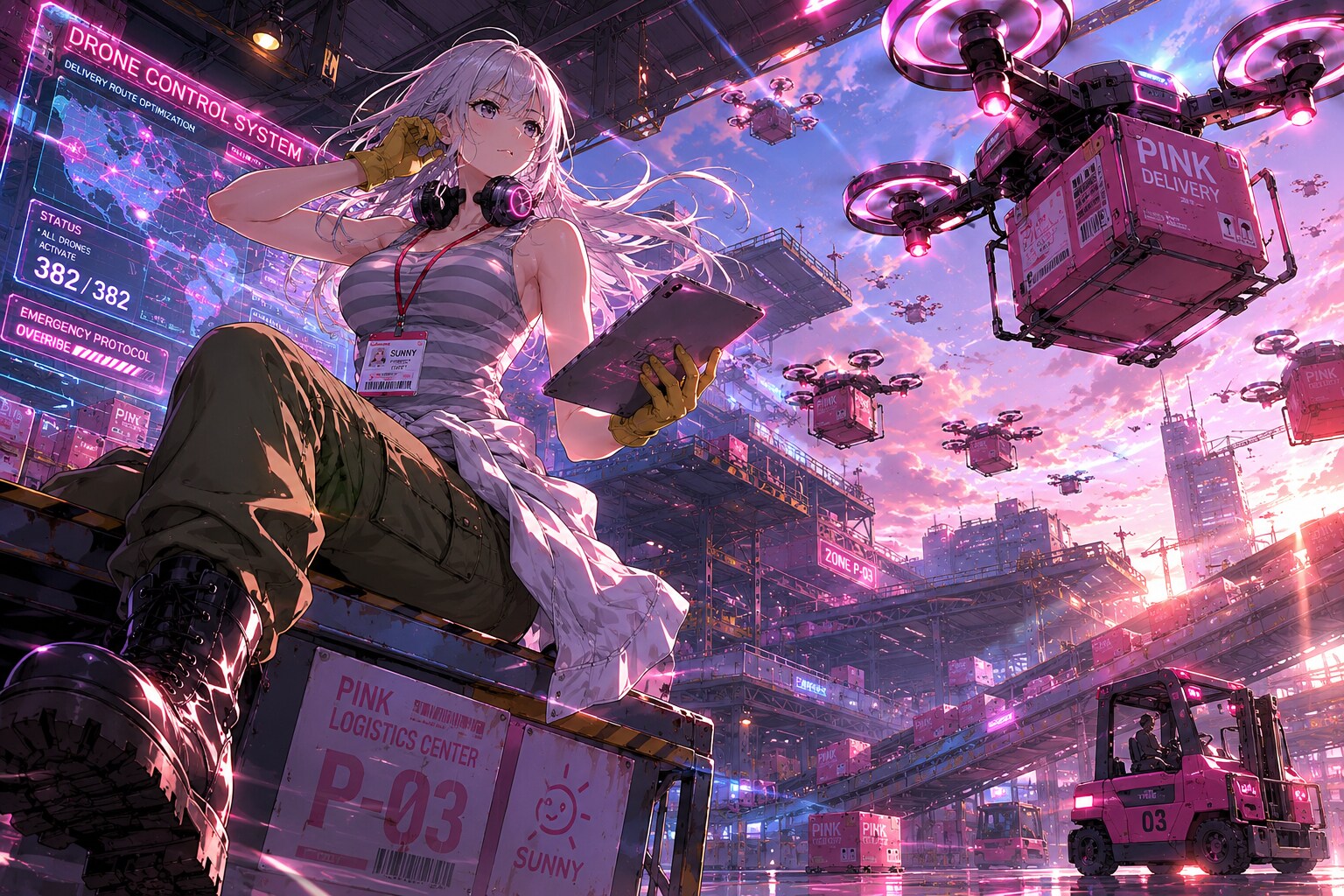 桃色ドローン