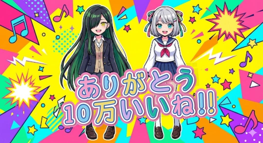 10万いいね！ありがとうございます❢