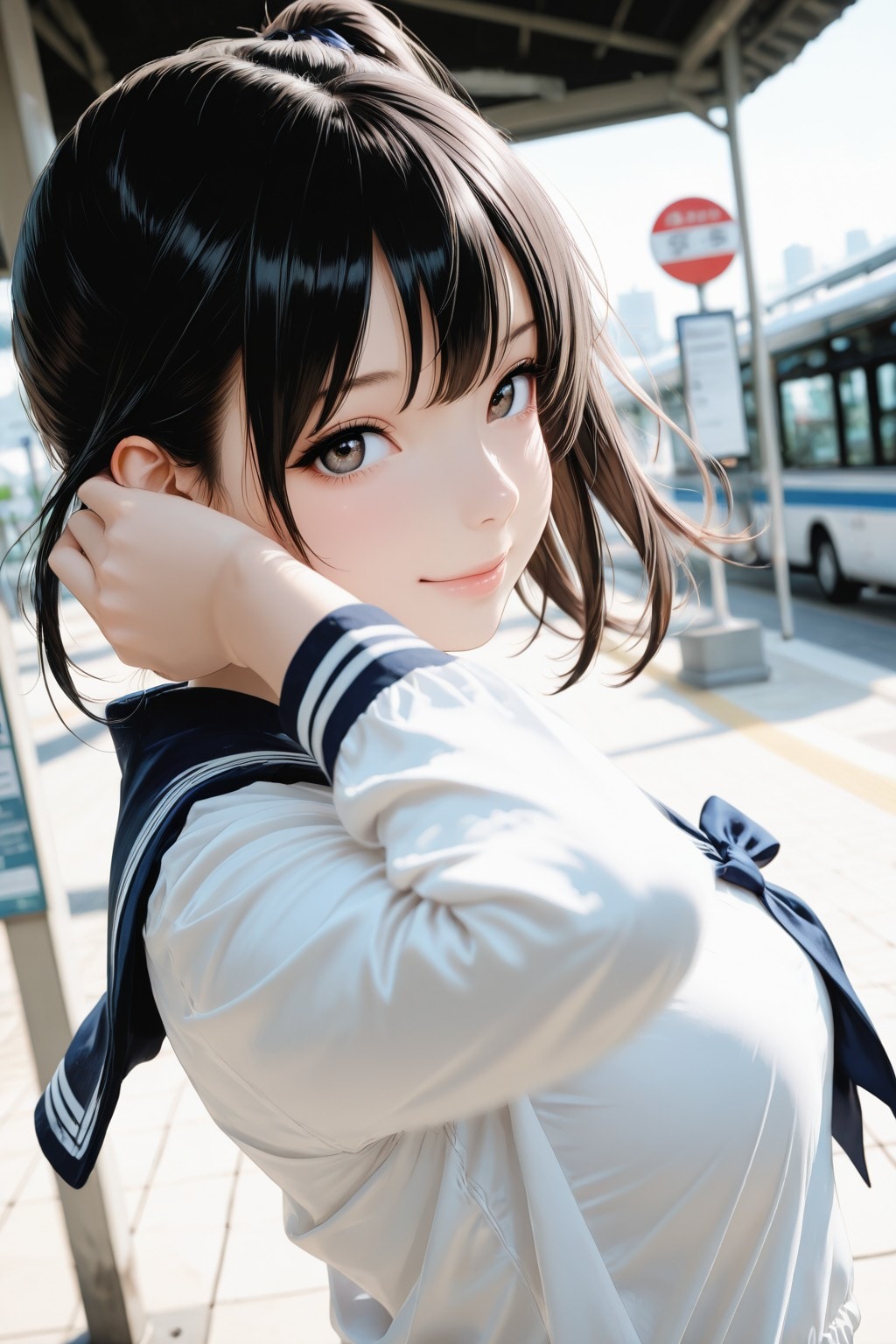 Beautiful Sister（仲が良すぎる妹とバス登校「風で手が冷えちゃった… お兄ちゃんの手、ちょっと握らせて。」