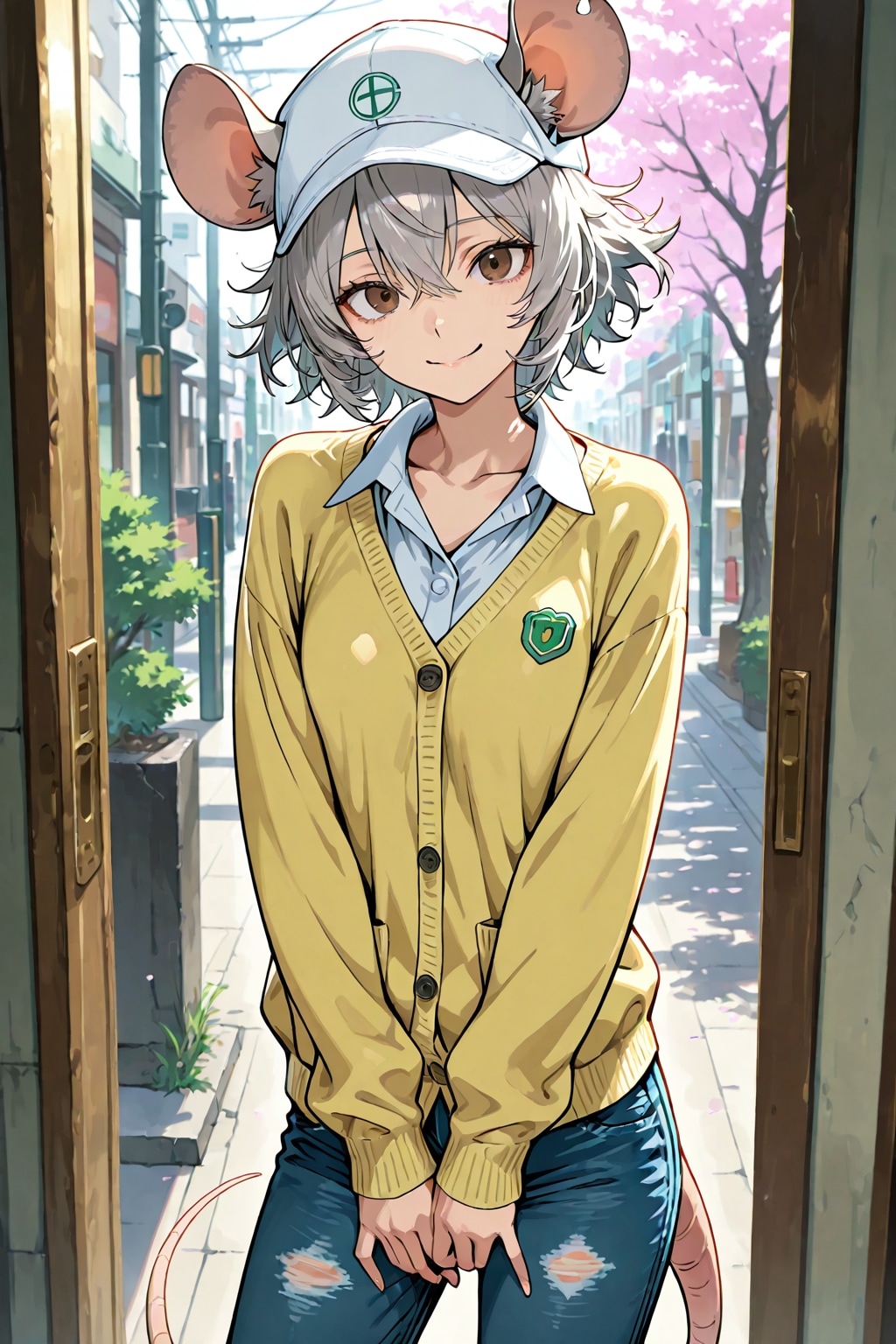 春のネズミ娘さん