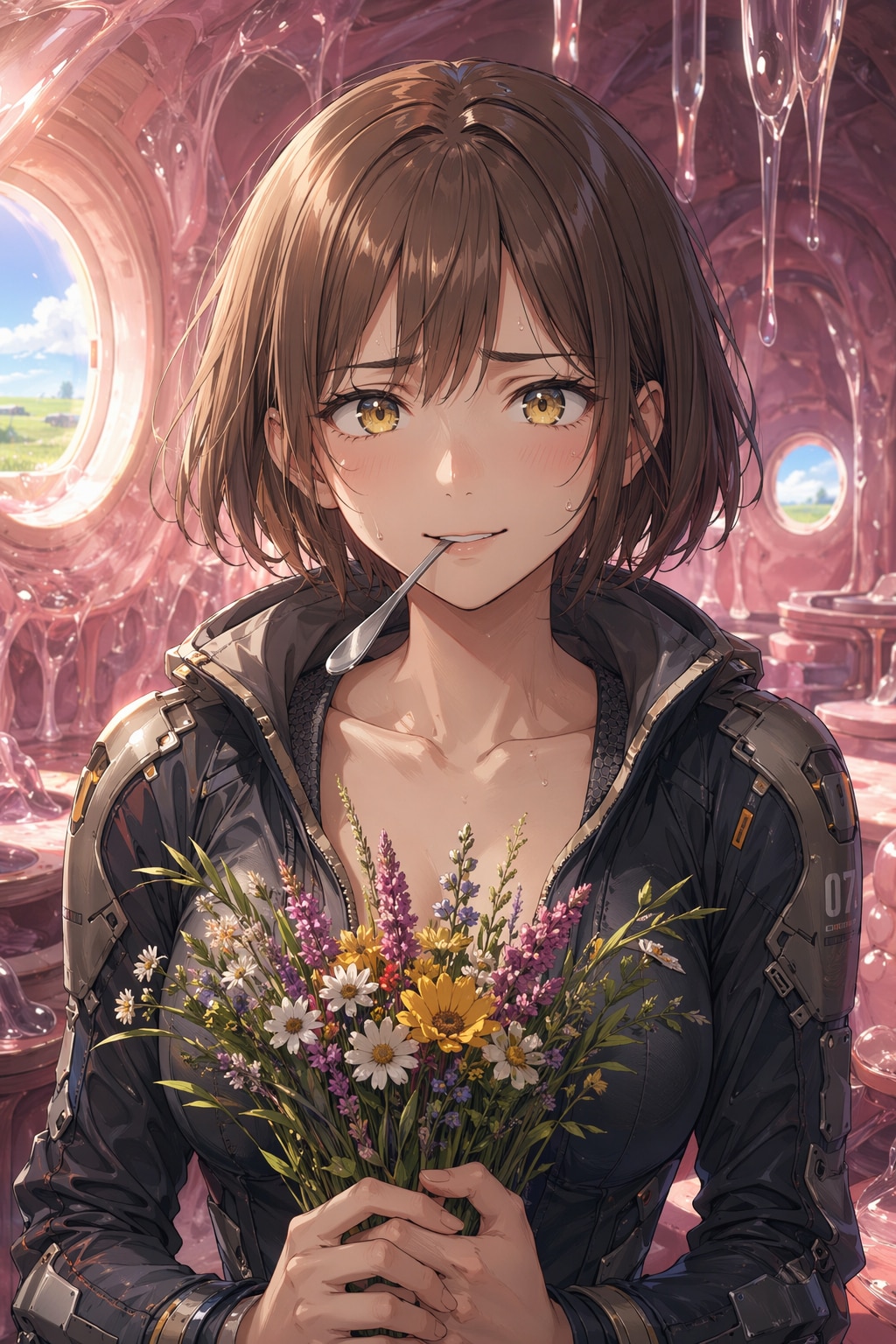 微妙な近距離感。