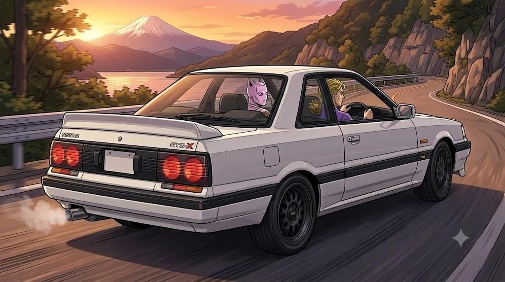 うちの店に向かって愛車を走らせる吉良さん。