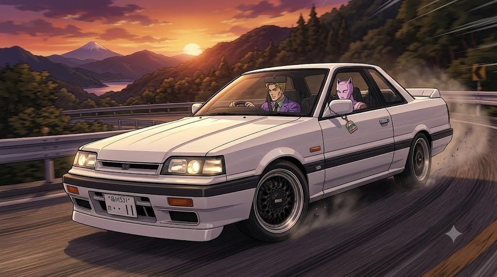 うちの店に向かって愛車を走らせる吉良さん。