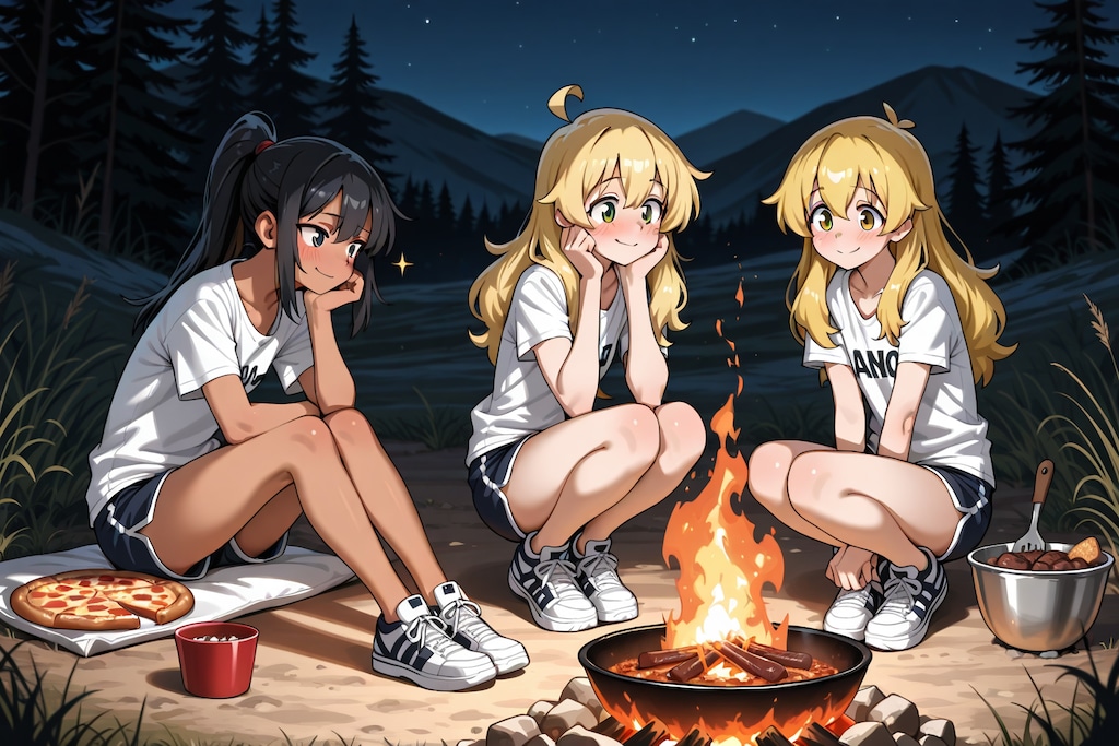 野外のグルメ