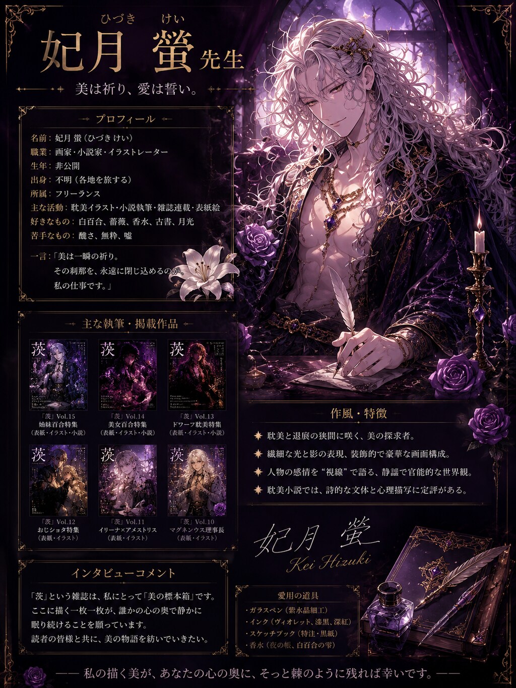 お耽美作家 妃月螢先生