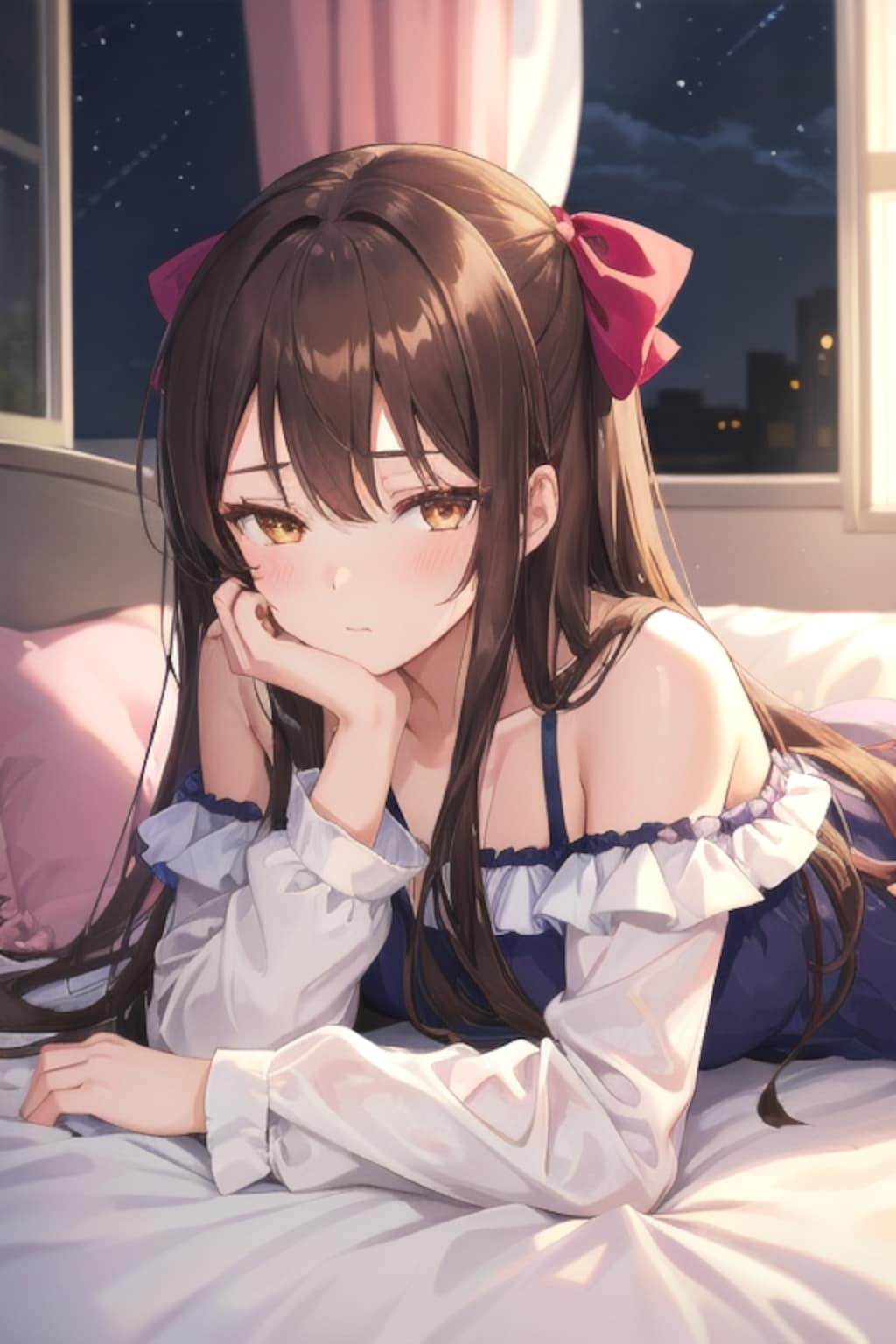 眠すぎてベッドでうとうとなごちゃん🐑💭💤※