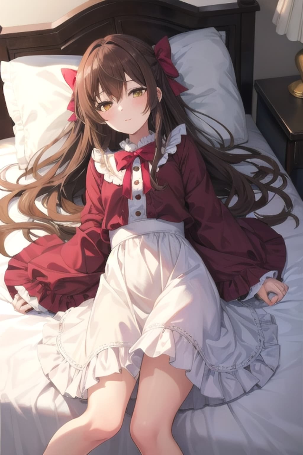 眠すぎてベッドでうとうとなごちゃん🐑💭💤※