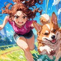 愛犬と競争(本気) 2枚目