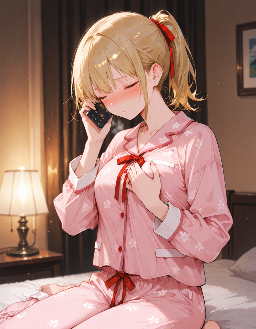 うん、うん、そうなの。　…？？　え？……うん…わかった……んっ
