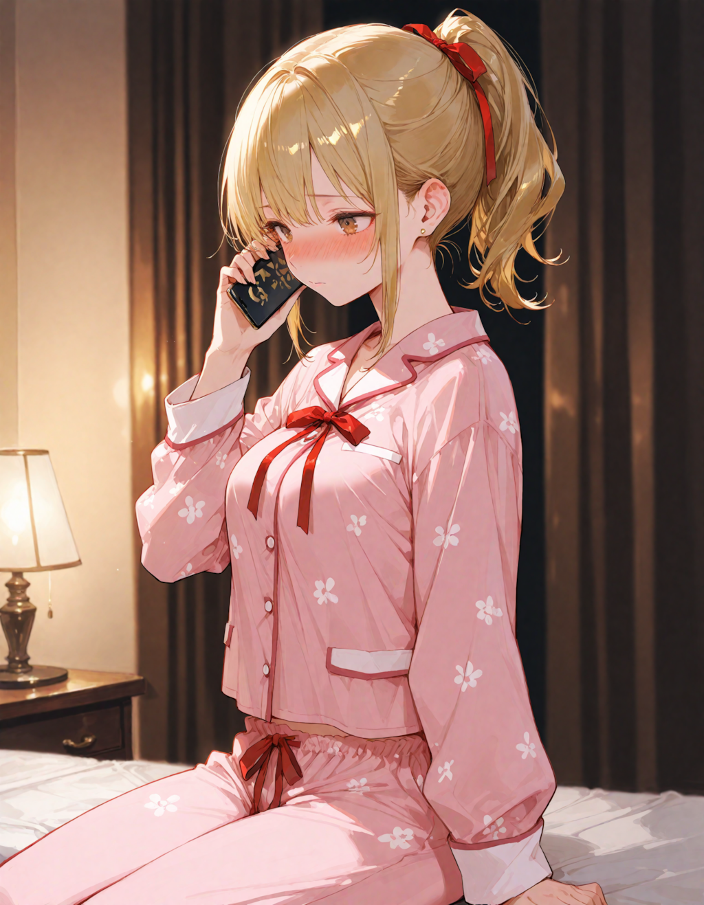 うん、うん、そうなの。　…？？　え？……うん…わかった……んっ
