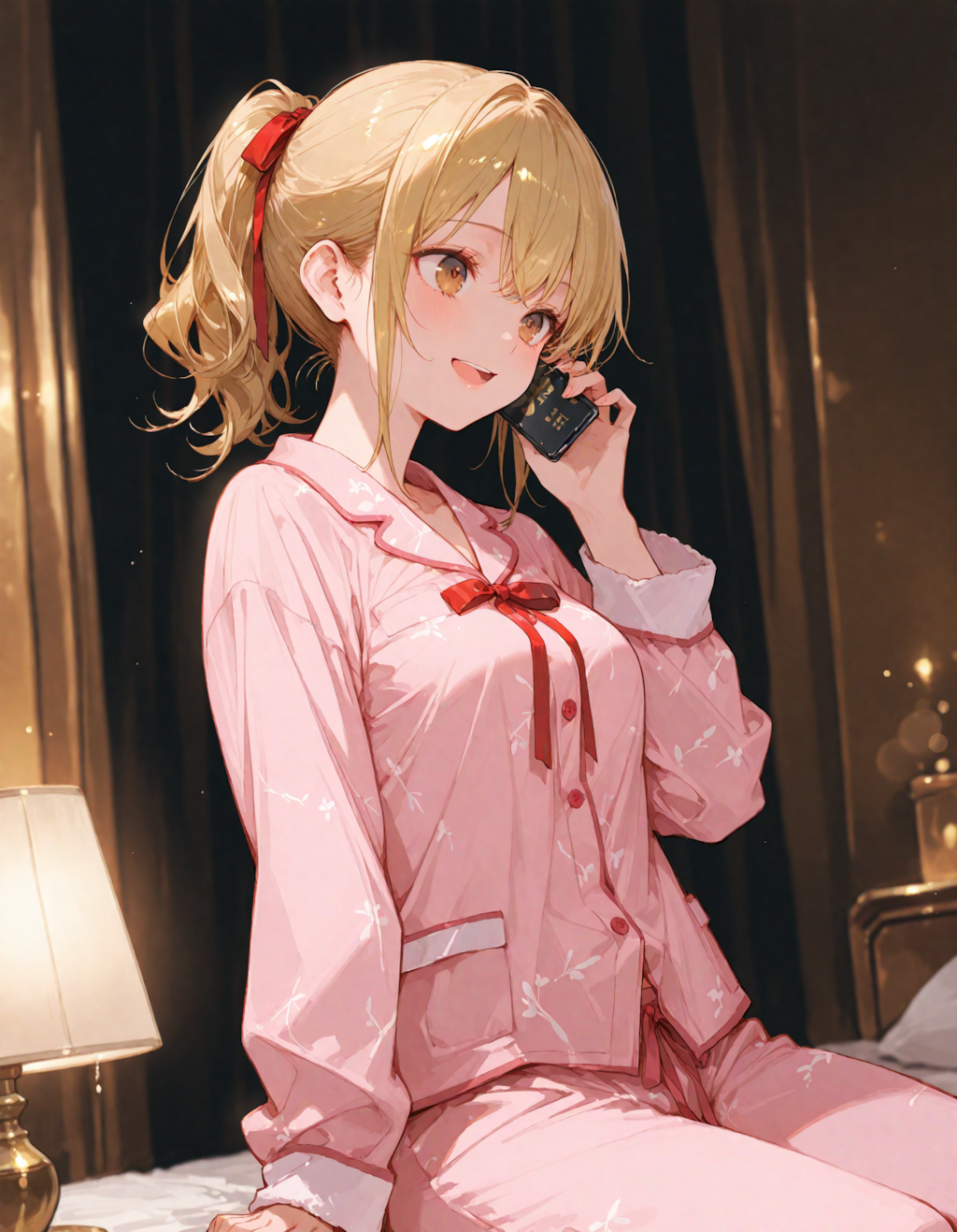 うん、うん、そうなの。　…？？　え？……うん…わかった……んっ