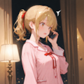 うん、うん、そうなの。　…？？　え？……うん…わかった……んっ 2枚目