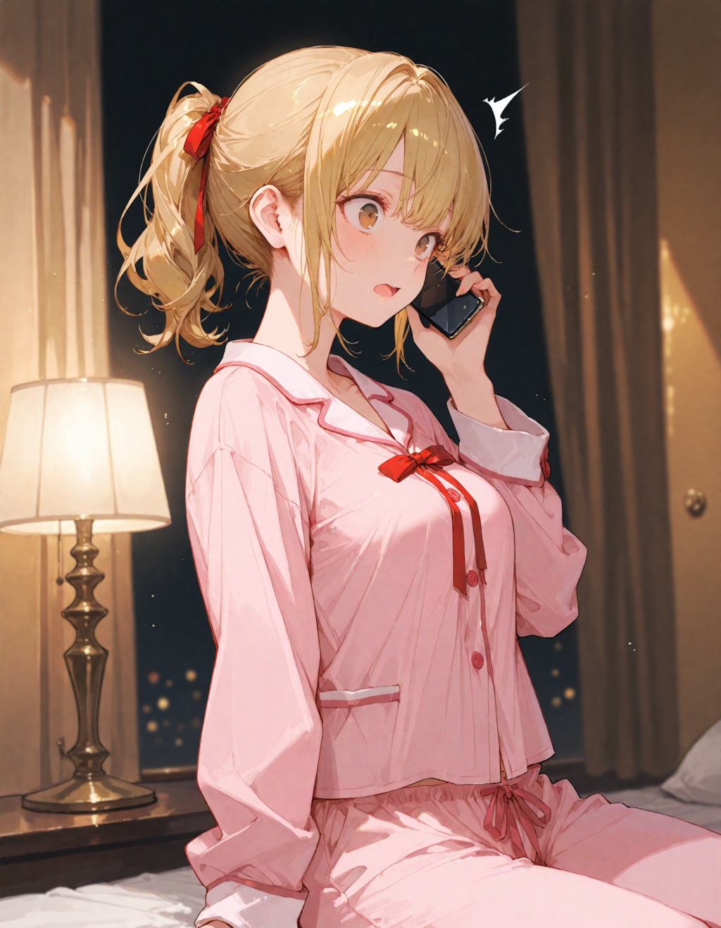 うん、うん、そうなの。　…？？　え？……うん…わかった……んっ