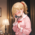うん、うん、そうなの。　…？？　え？……うん…わかった……んっ 6枚目