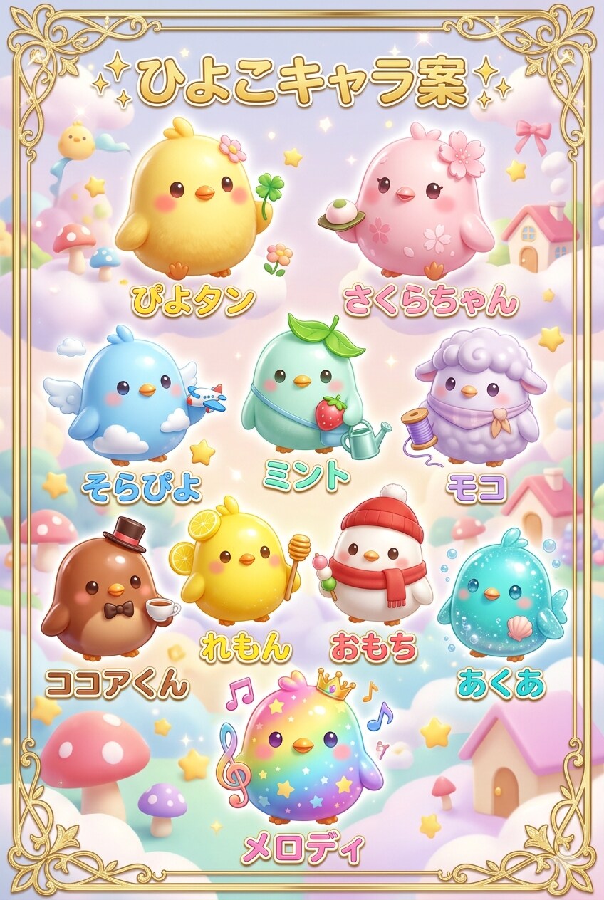 ひよこキャラ案