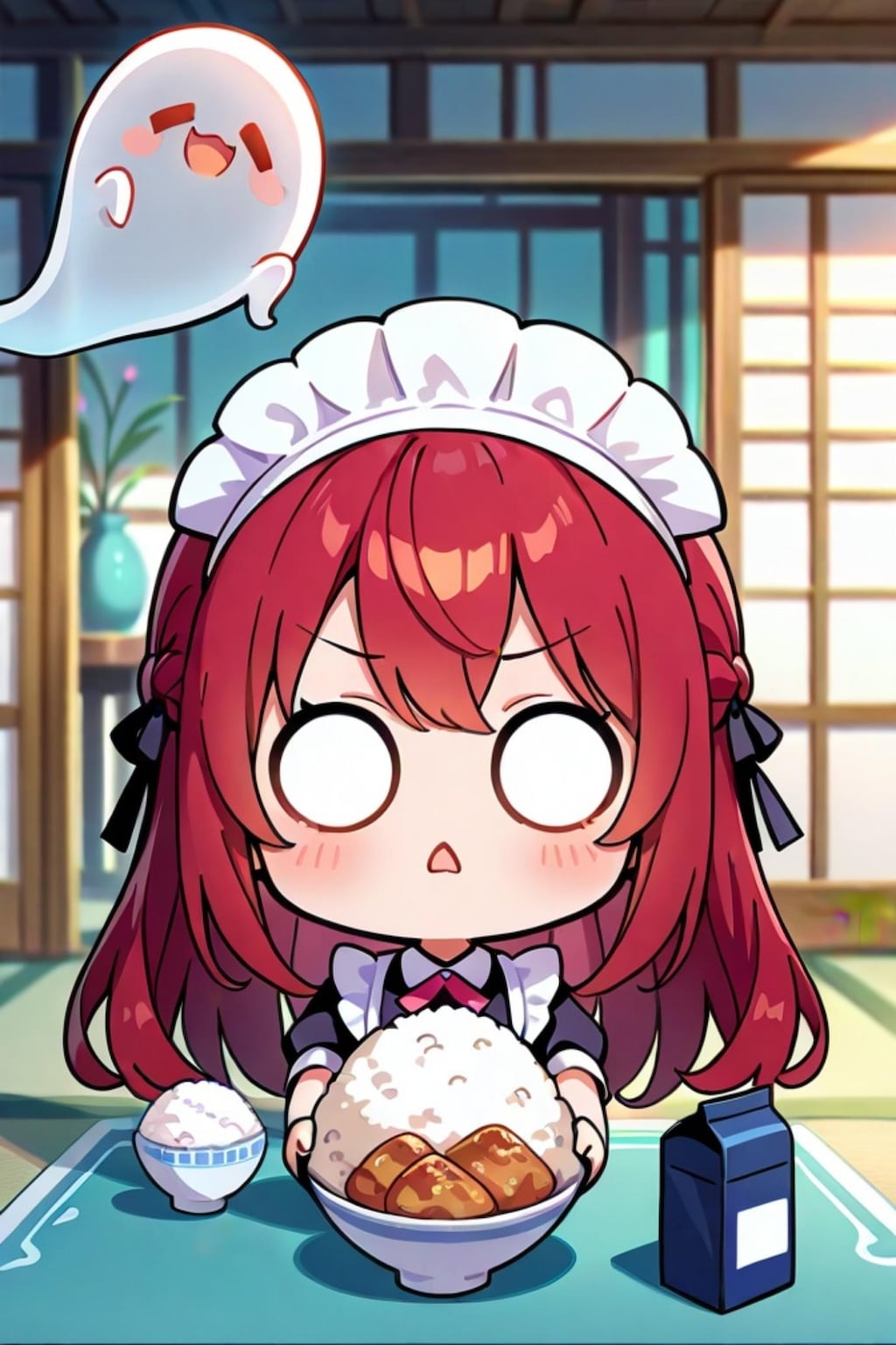 お化けと赤髪ちゃん