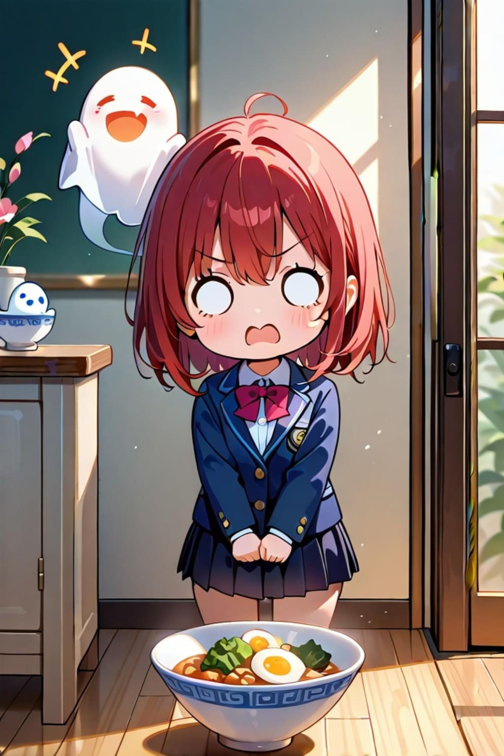 お化けと赤髪ちゃん