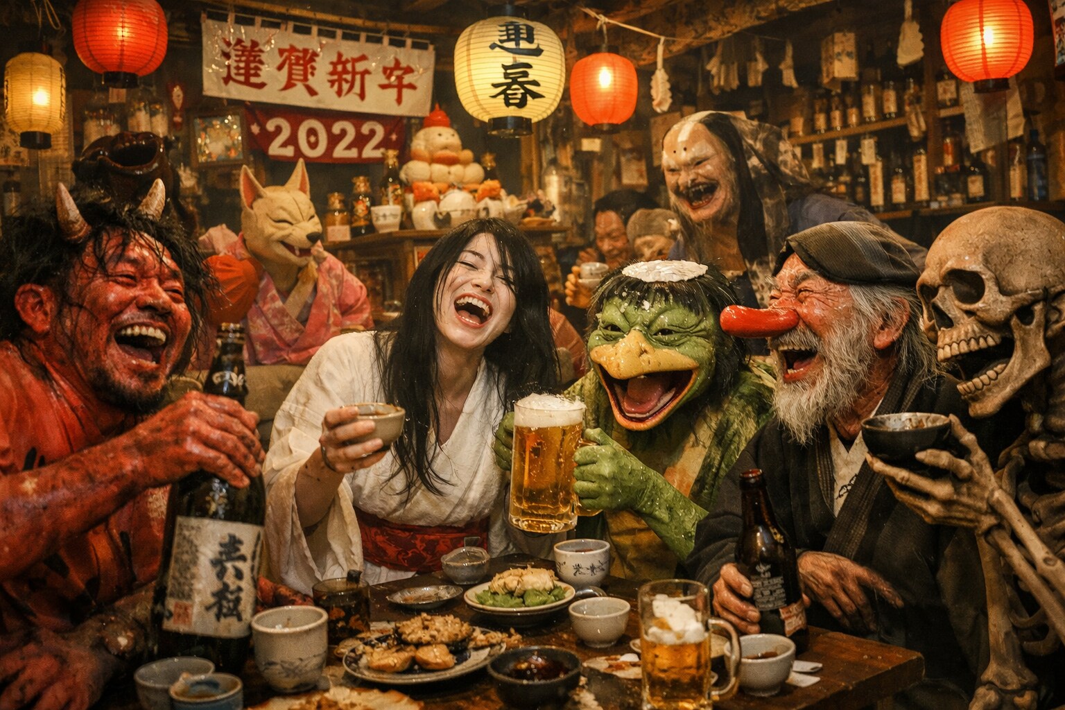 妖怪たちの新年会