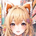 狐耳をつけたギャルのイラスト 2枚目