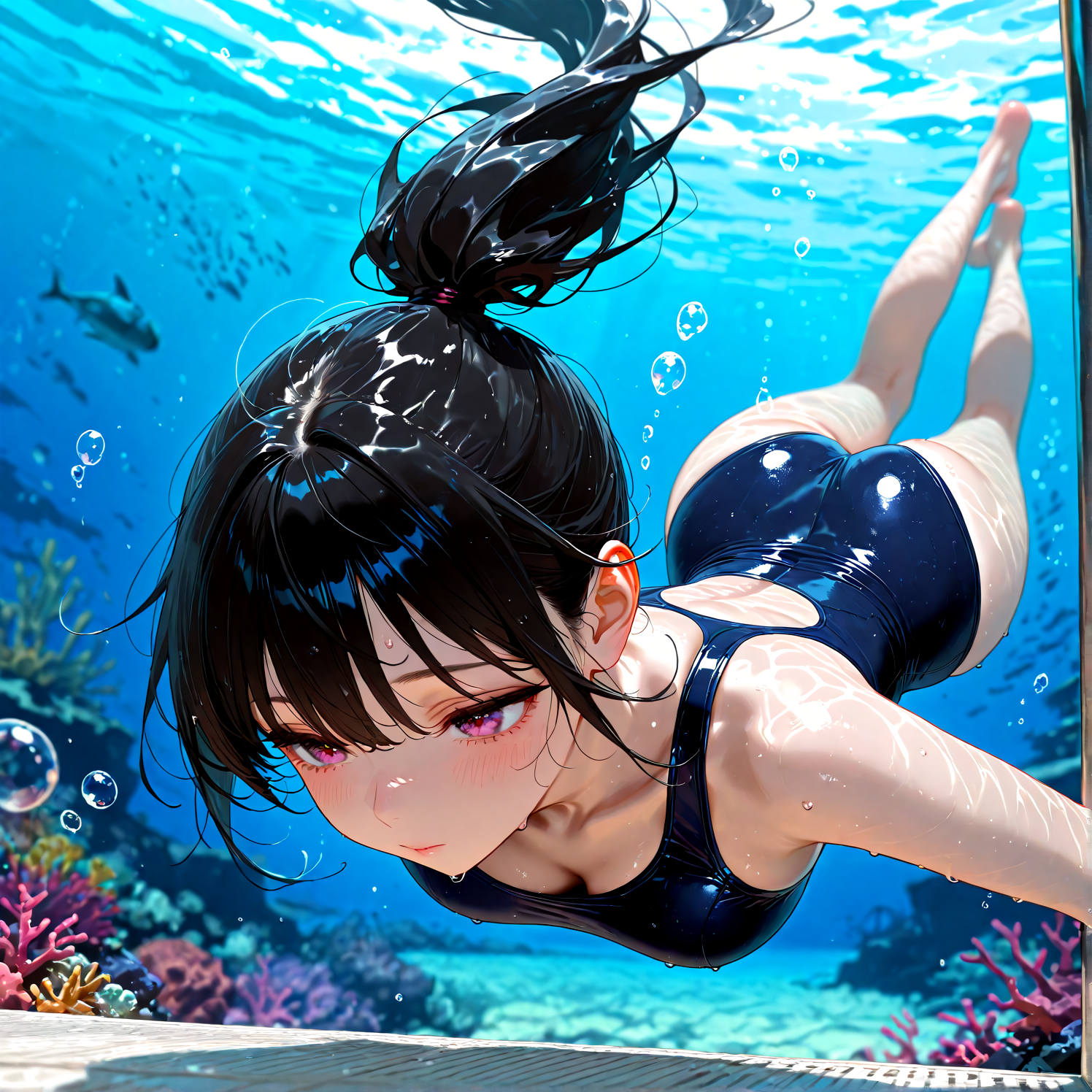 スク水ダイビング