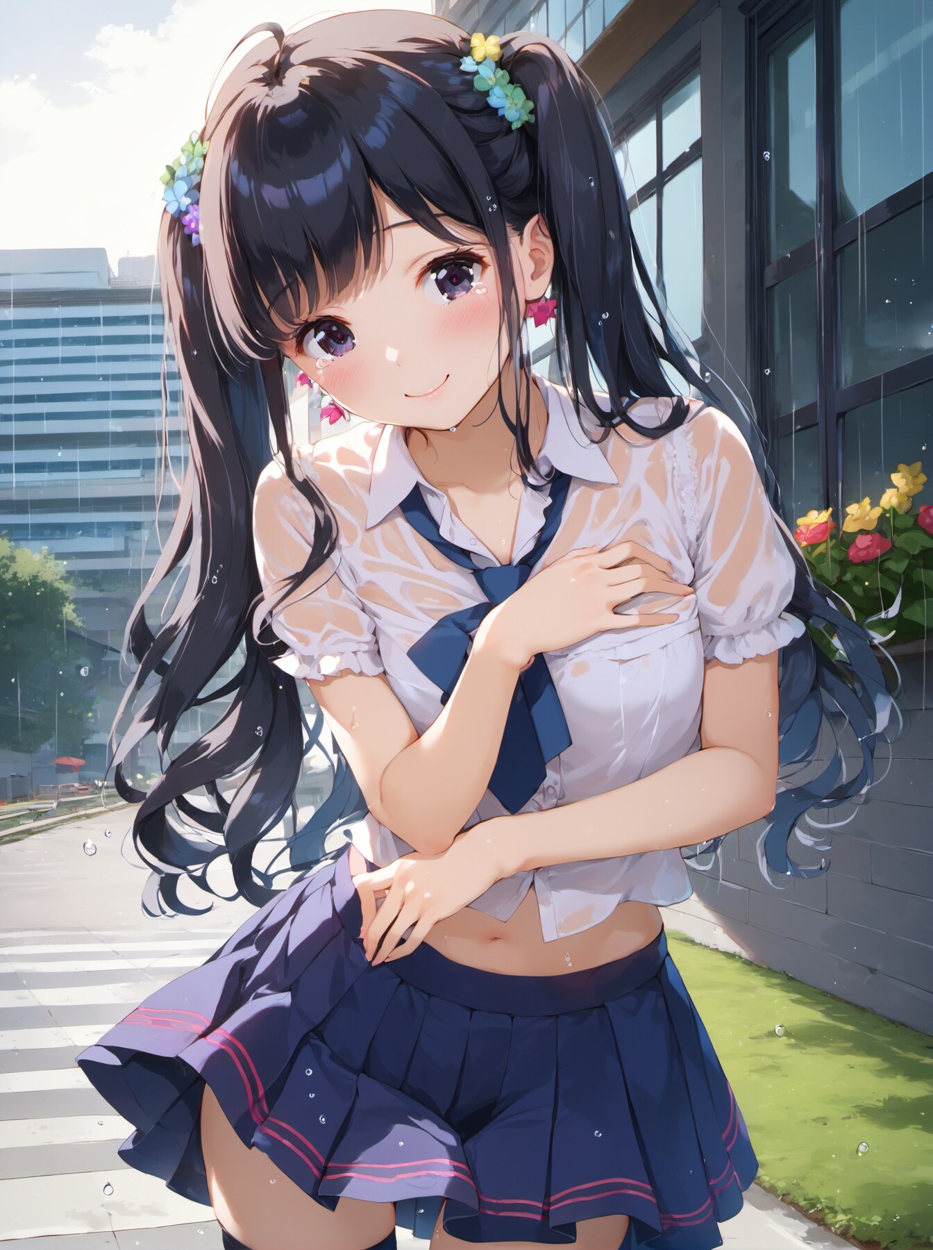 雨に濡れた女の子01(12枚)