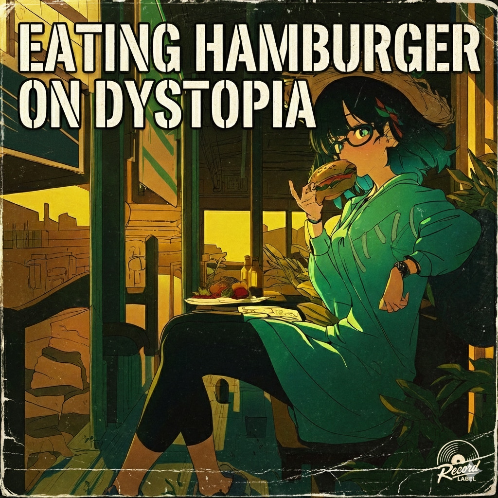 [suno instrumental]eating humburger on dystopia