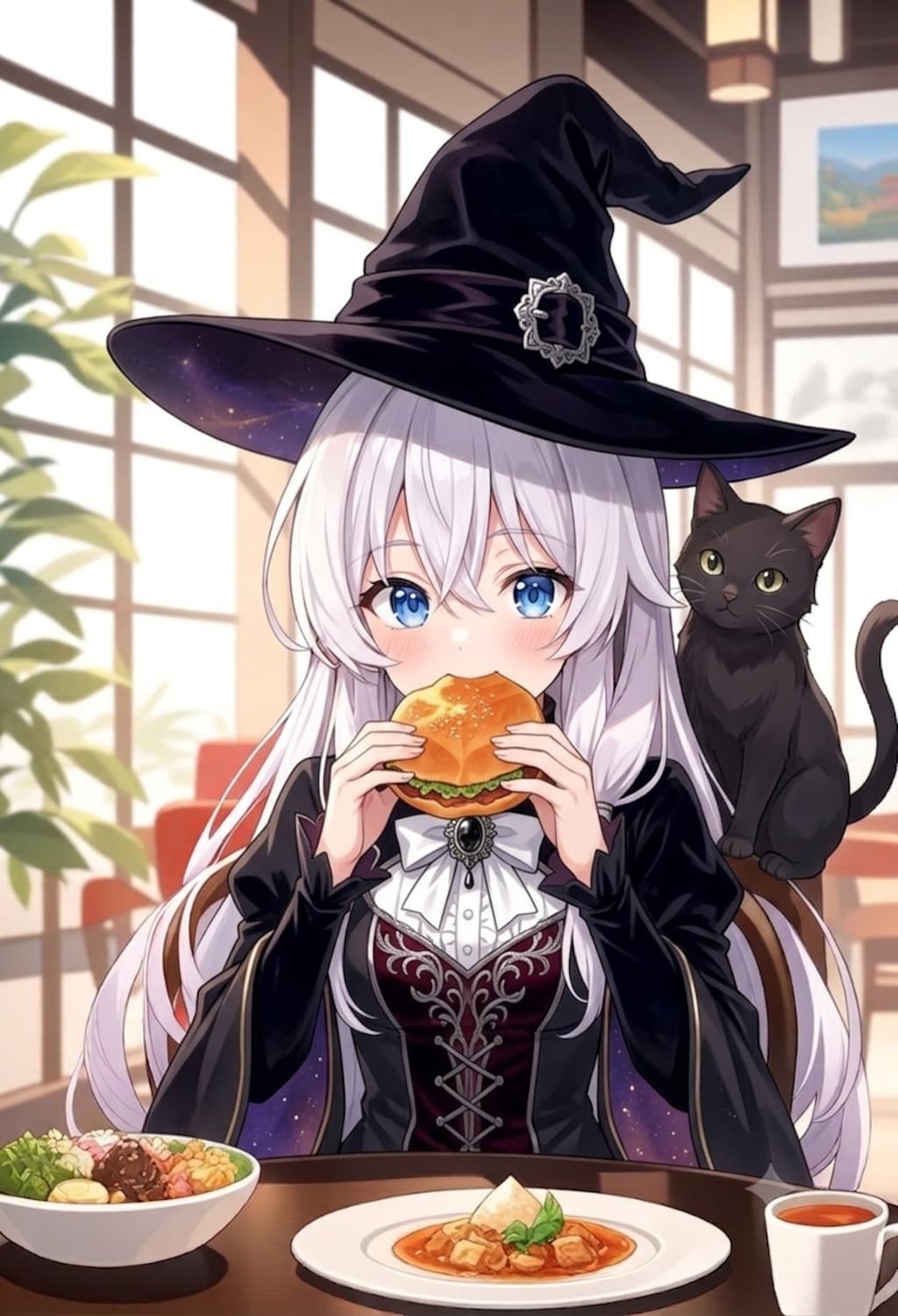 イレイナ食事中