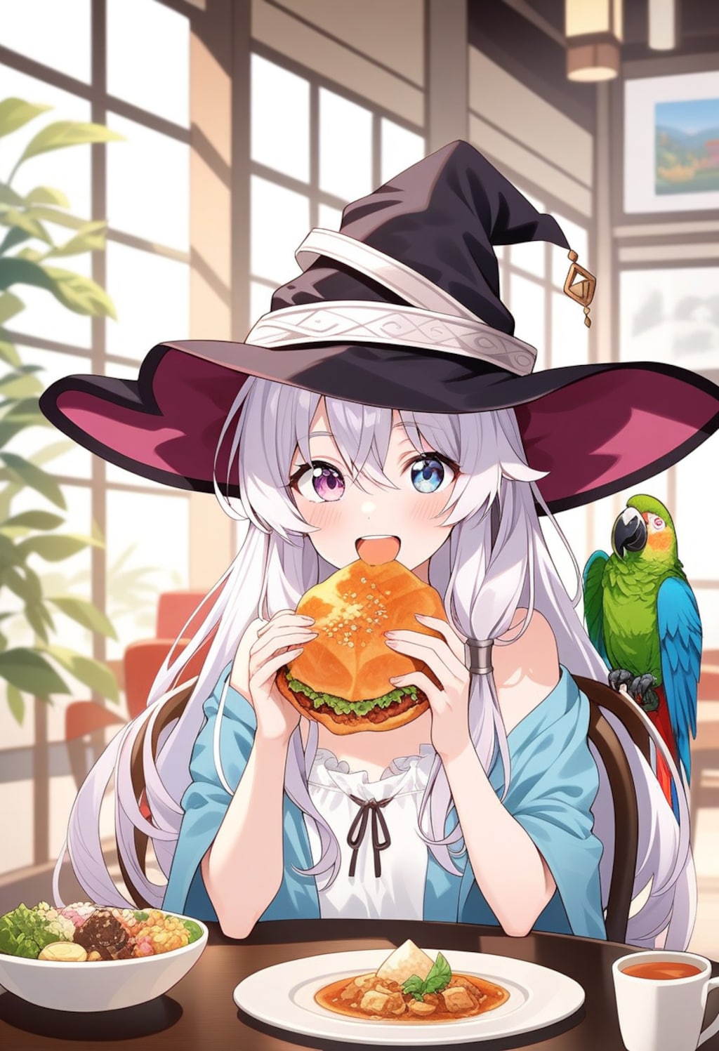 イレイナ食事中
