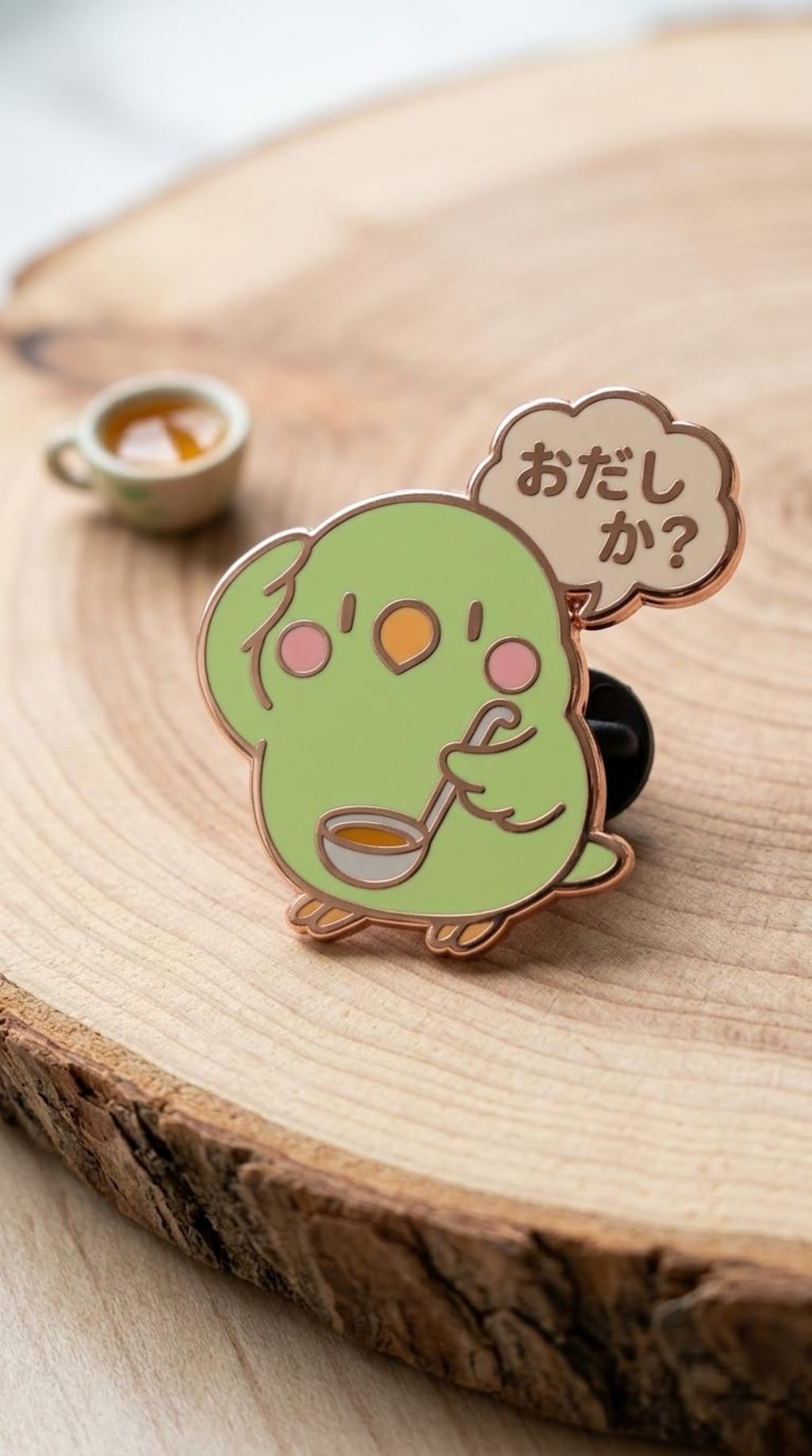 おだしか？版インコピンバッジ